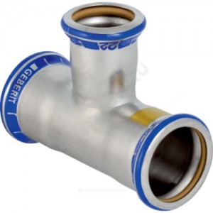 Тройник переходной сталь нерж Дн 108х22х108 пресс для газоснабжения Mapress Geberit 34094