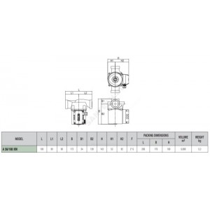 Насос циркуляционный с мокрым ротором A 56/180 XM PN10 1х230В/50Гц DAB 505804041