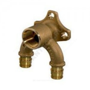 Водорозетка U-профиль проходная для PE-X латунь Дн 16х1/2" ВР Smart Aqua Q&E Uponor 1059820