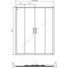 Дверь душевая CONNECT 2 Sliding door 1600х1950 мм Ideal Standard K968801