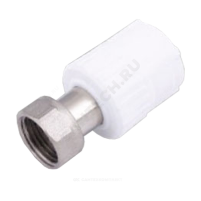 Муфта PP-R комбинированная белая с накидной гайкой Дн 32х1 1/4" VALFEX 10139132