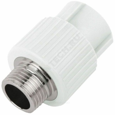 Муфта PP-R комбинированная белая НР Дн 20х3/4" RTP (РосТурПласт) 10663