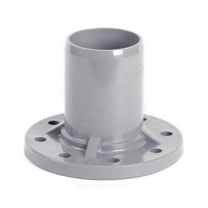 Патрубок НПВХ серый SDR26 Дн 160х150 Ру10 гладкий напорный фланец НПВХ ГОСТ Р 51613-2000