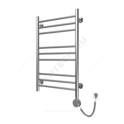 Полотенцесушитель электрический нерж сталь Лесенка 400х800мм 9П ТЭН справа Элит-Классик Элит-Металл Э-34-04