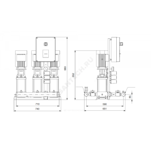 Установка повышения давления Hydro Multi-S 3 CR3-10 3x400 Grundfos 95922918