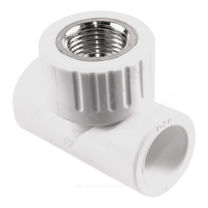 Тройник PP-R комбинированный белый ВР Дн 20х1/2" RTP (РосТурПласт) 10743