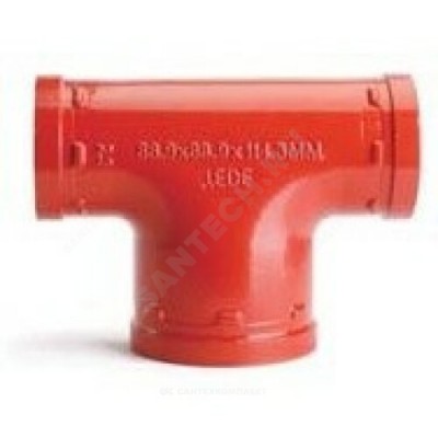 Тройник равносторонний под муфту грувлок XGQT03 Ду40 (Дн48) LEDE