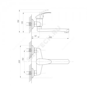 Смеситель для кухонной мойки серия КОМПЛЕКТАЦИЯ ПСМ 104-10 одноручный Профсан PSM-104-10