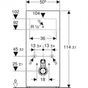 Модуль сантехнический для подвесного унитаза Monolith Geberit 131.031.SI.5