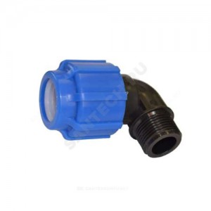 Отвод компрессионный ПЭ НР Дн 32х1"х90гр Ру16 VALFEX 1210012432100