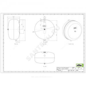 Гидроаккумулятор Refix C-DE 8 л 10 бар вертикальный Reflex 7270900