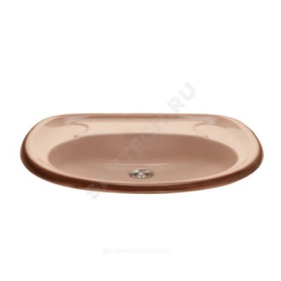 Умывальник подвесной Воротынский 57 без отверстия п/смес декор бежевый Santeri 1.3111.7.S07.00B.0