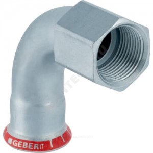 Отвод сталь углеродистая 90гр Дн 15х3/8" пресс/ВР Mapress Geberit 20552