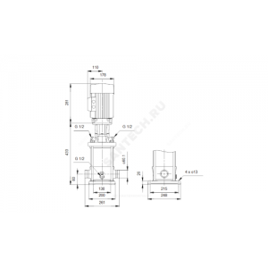 Насос многоступенчатый вертикальный CRT 8-4 A-P-A-E-AUUE PN25 3х220-240/380-415В/50 Гц Grundfos 96108242