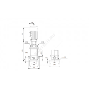 Насос многоступенчатый вертикальный CRT 8-1 A-P-A-E-AUUE PN25 3х220-240/380-415В/50 Гц Grundfos 96108239