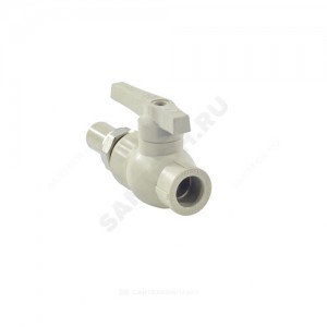 Кран PP-R шаровой серый с односторонним разъемным соединением Дн 20х3/4" полнопроходной VALFEX 20244020Г
