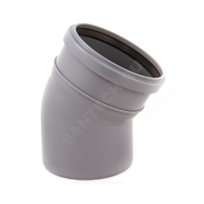 Отвод PP-H серый Дн 50х87гр б/нап в/к Политэк