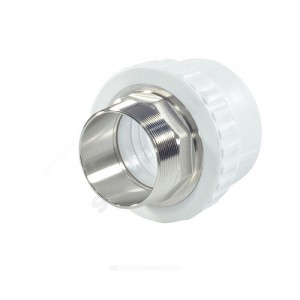 Муфта PP-R комбинированная под ключ белая НР Дн 110х4" VALFEX 10135110