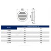 Решётка вентиляционная алюминий D 225 серый Эра 20РКМ