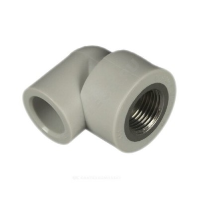 Угольник PP-R комбинированный серый ВР Дн 20х3/4" VALFEX 10125120Г