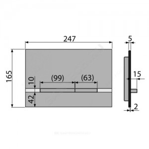 Кнопка для инсталляции Alunox-мат/глянец Alca Plast STRIPE