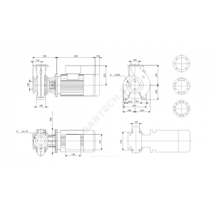 Насос консольно-моноблочный NB125-250/216 A-F2-A-BAQE PN16 3х220-240/380-420В/50Гц Grundfos 98305393
