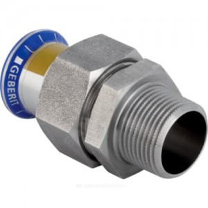 Муфта разъемная сталь нерж Дн 42 пресс/НР для газоснабжения Mapress Geberit 34435