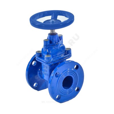 Задвижка чугун 30ч39р аналог МЗВ обрезиненный клин Ду 200 Ру16 фл .