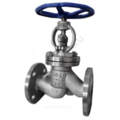Клапан запорный нерж 15нж65нж Ду 40 Ру16 фл Китай