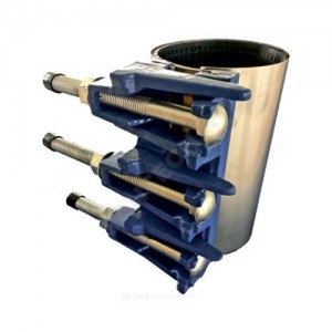 Хомут ремонтный с чугун замком сталь нерж Ду 200 (Дн 210-223) 4 болта L=300мм