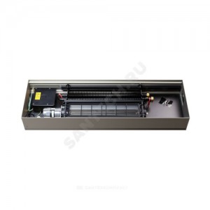 Конвектор внутрипольный QSK без решетки с вентилятором подключение - слева с торца Mohlenhoff QSK_320-110-1200