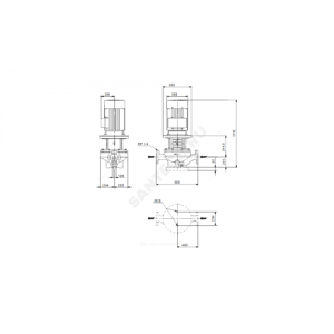 Насос ин-лайн с сухим ротором TP 125-340/4-A-F-A-BQQE PN16 3х380-420/660-725В/50 Гц Grundfos 98742560