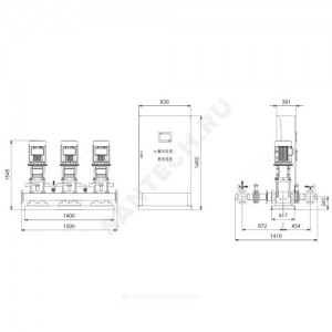 Установка пожаротушения Hydro MX-V 2/1 CR64-4-2 Grundfos 99789077