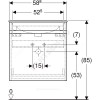 Умывальник с тумбой Renova Plan 60 лава матовый Geberit 501.915.JK.1