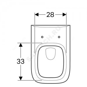 Унитаз подвесной Renova Plan без сиденья Geberit 202150000