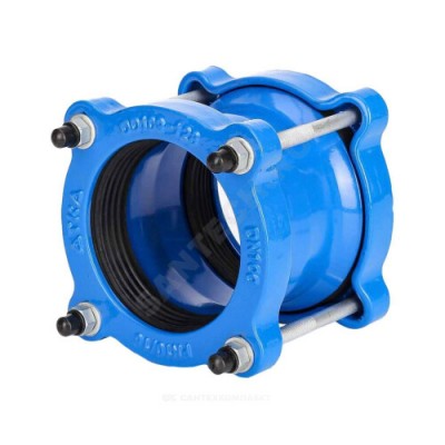 Муфта чугун соединительная Ду 100 (Дн 109-128) Ру16 L=150мм ДРК