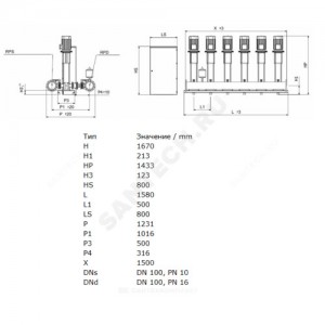 Установка повышения давления COR-3 HELIX V 2208/SKw-EB-R Wilo 2799531