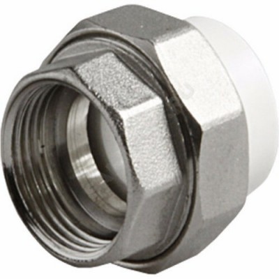 Муфта PP-R комбинированная разъемная серая ВР Дн 20х3/4" VALFEX 10155120Г