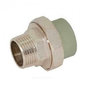 Муфта PP-R комбинированная разъемная серая НР Дн 20х1" RTP (РосТурПласт) 15808