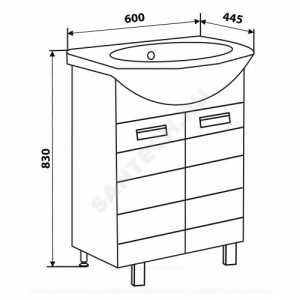 Тумба под умывальник Балтика Вега 60 DORATIZ 9912.502