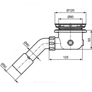 Сифон для поддона 1 1/2"х90 Ideal Standard T8520AA
