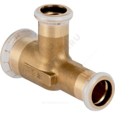 Тройник переходной латунь Дн 15х12х12 пресс Mapress Geberit 61191