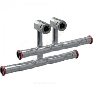 Крестовина сталь углеродистая Дн 15х15 пресс для подключения радиатора с резьбовым соединением с цанговым кольцом под евроконус Mapress Geberit 24045