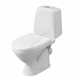 Унитаз-компакт Соната крап на белом нижний подвод косой выпуск 1/реж полипропилен Santeri 1.P201.2.S01.00B.F