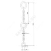 Цепь подъемная с карабином сталь нерж L=3 м Grundfos 98989664