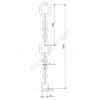 Цепь подъемная с карабином сталь нерж L=3 м Grundfos 98989664