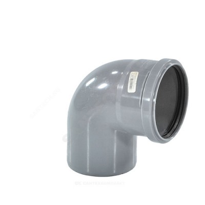 Отвод PP-H серый Дн 40х87гр б/нап в/к RTP (РосТурПласт) 16739