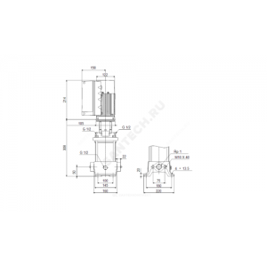 Насос многоступенчатый вертикальный CRE1-6 A-A-A-E-HQQE PN16 1х200-240В/50 Гц Grundfos 98389279