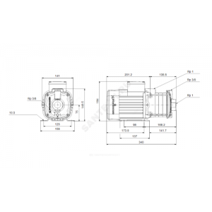 Насос многоступенчатый горизонтальный CM-A 3-5 AVBV PN10 3х220-240/380-415В/50 Гц Grundfos 97516526