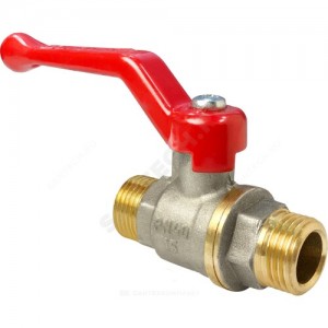 Кран шаровой латунь никель 11Б27фт1М Ду 15 Ру40 НР полнопроходной рычаг VALFEX VF.220.NR1.012